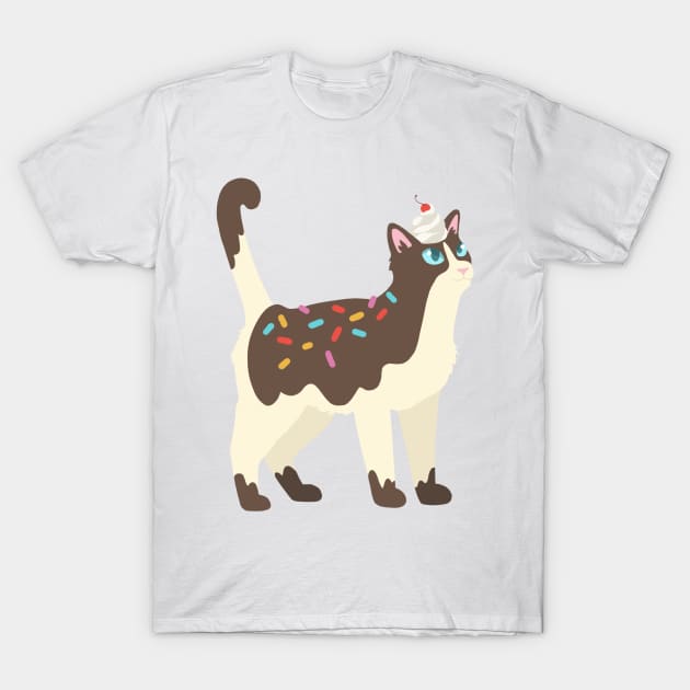 Sundae Cat T-Shirt by LivianPearl